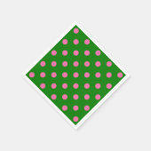 Pink On Green Polka Dots Pattern Design  Servet (Hoek)