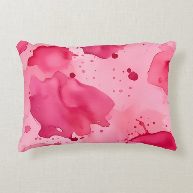 Pink on Pink Abstract  Accent Kussen (Voorkant)
