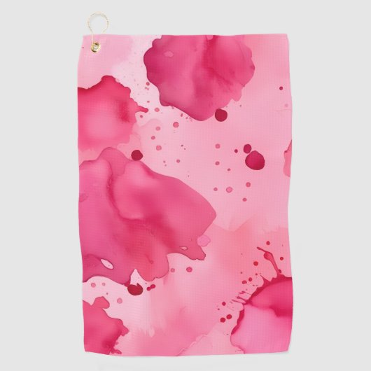 Pink on Pink Abstract  Golfhanddoek (Voorkant)