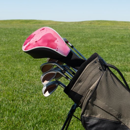 Pink on Pink Abstract  Golfheadcover (Insitu)