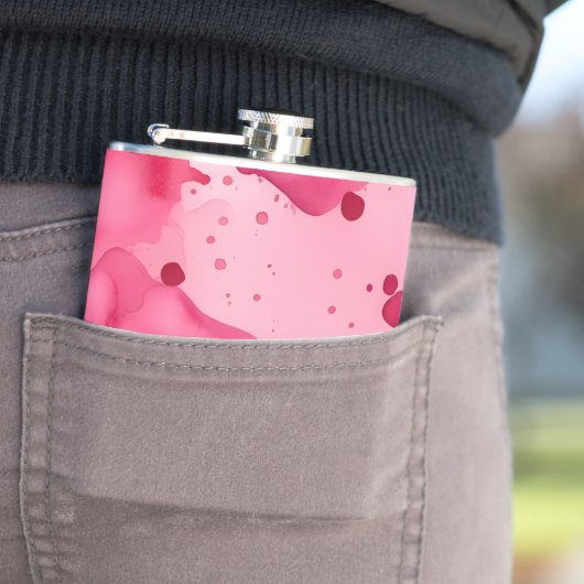 Pink on Pink Abstract Heupfles (Voorbeeld)