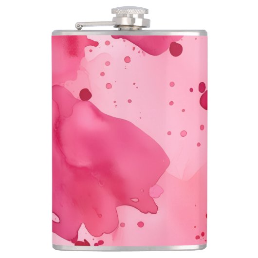 Pink on Pink Abstract Heupfles (Voorkant)