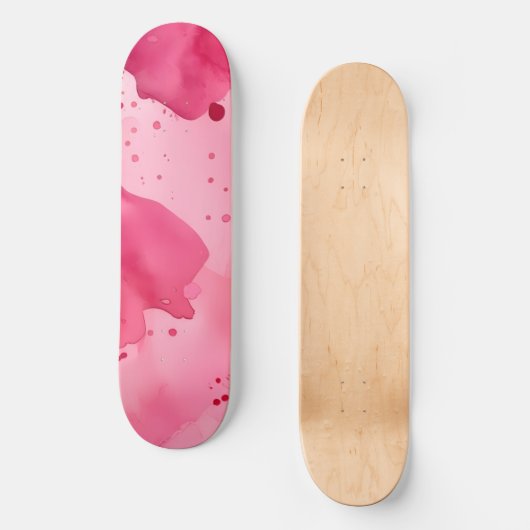 Pink on Pink Abstract Persoonlijk Skateboard (Voorkant)