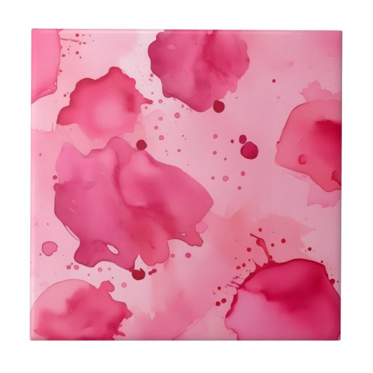 Pink on Pink Abstract  Tegeltje (Voorkant)
