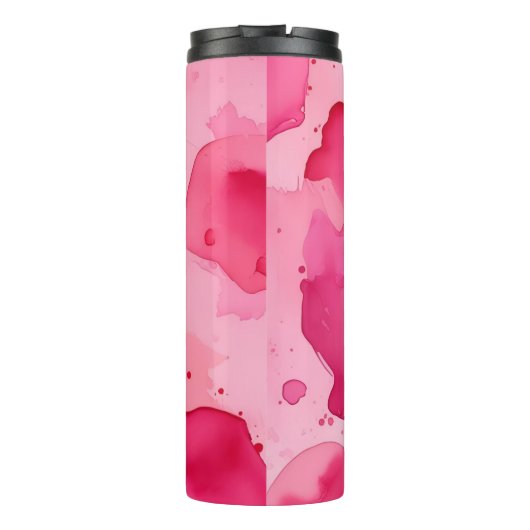 Pink on Pink Abstract Thermosbeker (Achterkant)