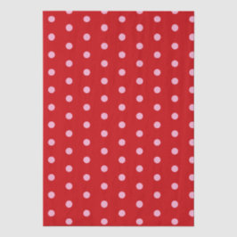 Pink on Red Polka Dots  Tissuepapier