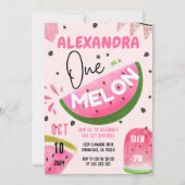 Pink One in A Melon 1st Watermelon Meisje Verjaard Kaart (Voorkant)