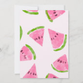 Pink One in A Melon 1st Watermelon Meisje Verjaard Kaart (Achterkant)