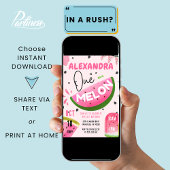 Pink One in A Melon 1st Watermelon Meisje Verjaard Kaart