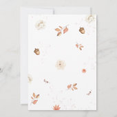 Pink One Little Pumpkin Birthday Party Kaart (Achterkant)