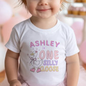 Pink One Silly Goose - Retro Girl First Birthday