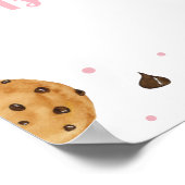 Pink One Sweet Cookie Eerste Verjaardag Welkom Poster (Hoek)