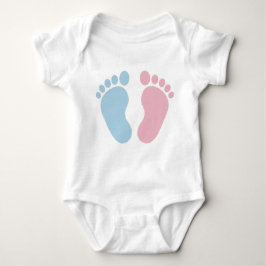 Pink or Blue Baby Footprints – Gender Reveal Desig Romper