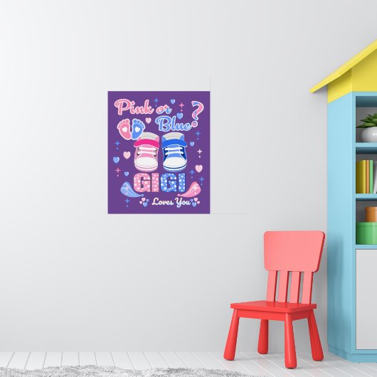 Pink Or Blue Gigi Loves You Poster (Kinderkamer 1)