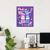 Pink Or Blue Gigi Loves You Poster (Thuiskantoor)