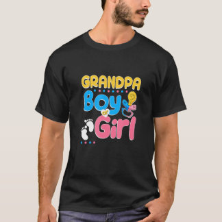 Pink or Blue Grandpa Loves You Best Grandfather Ev T-shirt
