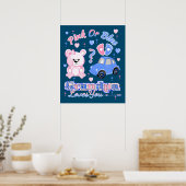 Pink Or Blue Grandpa Loves You Poster (Keuken)