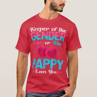 Pink Or Blue Pappy Loves You Keeper Gender Reveal  T-shirt