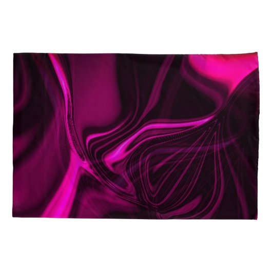 Pink or purple curves on dark purple background kussensloop (Achterkant)