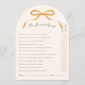 Pink Orange Bow Dainty Wildflowers Parent Quiz Kaart (Voorkant)