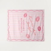 Pink Orange Kiss The Miss Bach Photo Backdrop Wandkleed (Voorkant (horizontaal))