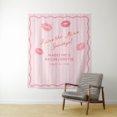 Pink Orange Kiss The Miss Bach Photo Backdrop Wandkleed (In situ)
