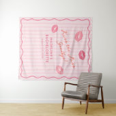 Pink Orange Kiss The Miss Bach Photo Backdrop Wandkleed (In Situ (horizontaal))