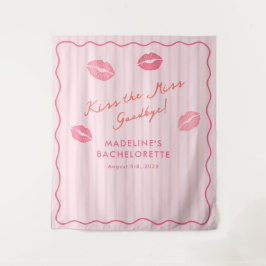 Pink Orange Kiss The Miss Bach Photo Backdrop Wandkleed