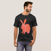 Pink Orange Psychedelic Bunny Rabbit T-shirt (Voorkant volledig)