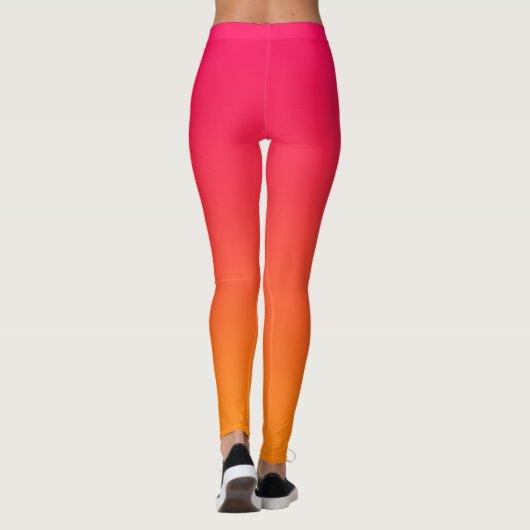 PINK ORANJE GRADIENT LEGGINGS (Achterkant)