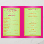 Pink, Oranje, Limoen programma voor het huwelijk (Achterkant)