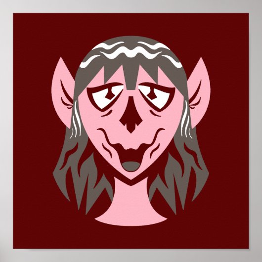 Pink Orc Meisje Poster (Voorkant)