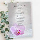Pink Orchid and Veil Wedding Menu