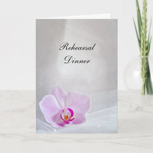Pink Orchid and Veil Wedding Rehearsal Dinner (Voorkant)