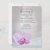 Pink Orchid and White Bridal Veil Wedding Kaart (Voorkant)
