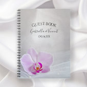 Pink Orchid and White Bridal Veil Wedding Notitieboek