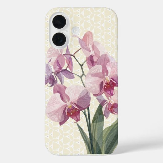 Pink Orchid Botanical Case-Mate iPhone Case (Achterkant)