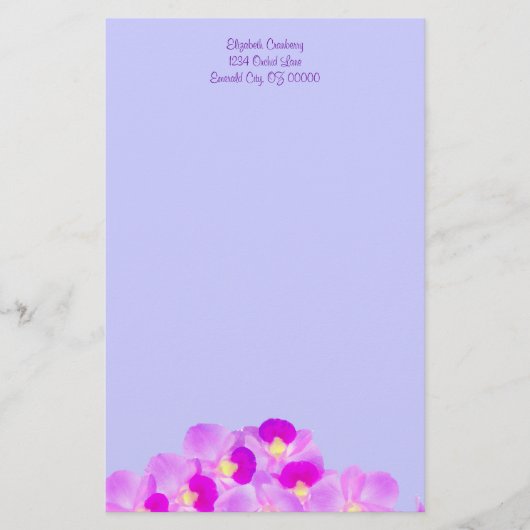 Pink Orchid Bouquet Briefpapier (Voorkant)