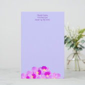 Pink Orchid Bouquet Briefpapier (Staand voorkant)