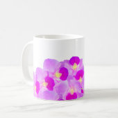 Pink Orchid Bouquet Koffiemok (Voorkant links)