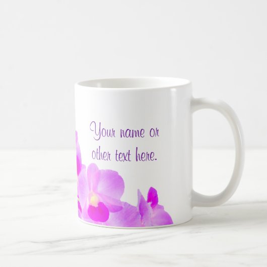 Pink Orchid Bouquet Koffiemok (Rechts)
