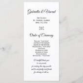 Pink Orchid Elegance Wedding Programme Programmakaart (Achterkant)