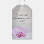 Pink Orchid en Bridal Veil Wedding Favor Labels Cadeaulabel (Voorkant)
