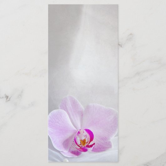 Pink Orchid en Bridal Veil Wedding Programme Programmakaart (Voorkant)