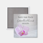 Pink Orchid en Bridal Veil Wedding Save the Date Magneet (Voorkant / Achterkant)