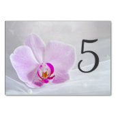 Pink Orchid en Bridal Veil Wedding Table Numbers Kaart (Achterkant)