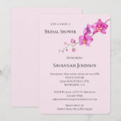 Pink Orchid Floral Vrijgezellenfeest Kaart (Voorkant / Achterkant)