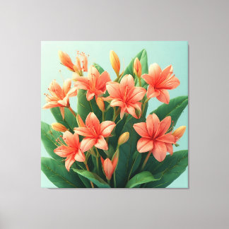 Pink Orchid Flower Arrangement Canvas Afdruk