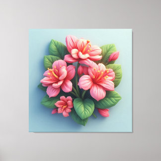 Pink Orchid Flower Arrangement Canvas Afdruk