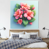 Pink Orchid Flower Arrangement Canvas Afdruk (Insitu (Slaapkamer))